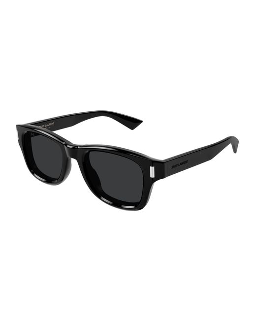 Saint Laurent Black Sl 801 001 Sunglasses Acetate Round for men