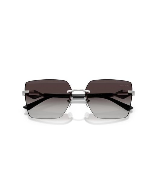 Jimmy Choo Black Jc4018 30028G Sunglasses Metal Squared Normal Shaded