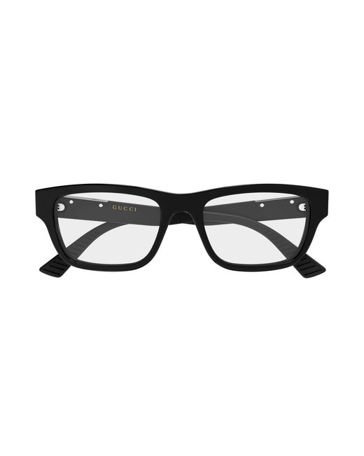 Gucci Black Gg2091O 006 Optical Frames Acetate Transparent Squared for men