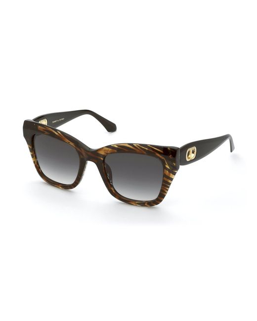 Twinset Black Stw067 0Ahh Sunglasses Acetate Smoke Butterfly Normal Shaded