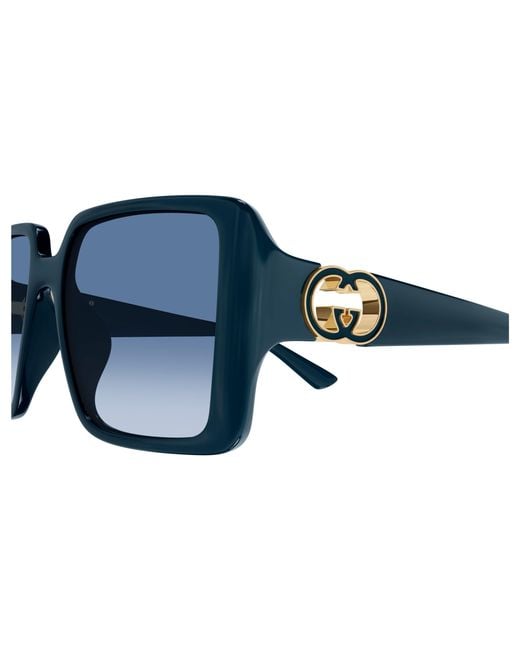 Gucci Black Gg1692Sa 007 Sunglasses Injected Squared