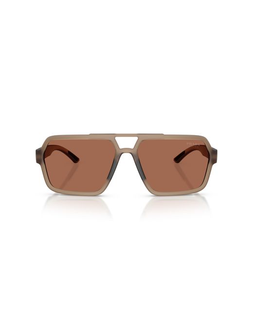 Prada Linea Rossa Black Ps A06S 29F50A Sunglasses Injected Pilot Normal for men
