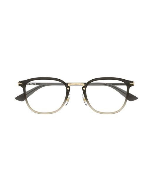 Montblanc Black Mb0440Oa 005 Optical Frames Acetate Transparent Round for men