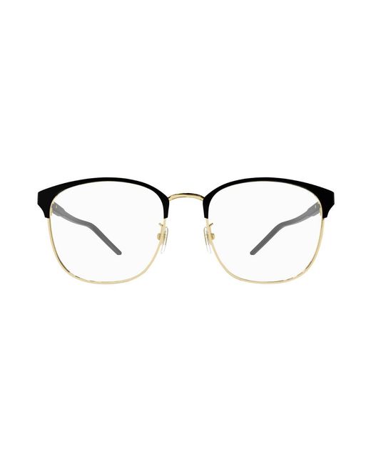 Gucci Black Gg1231Oa 001 Optical Frames Metal Squared for men