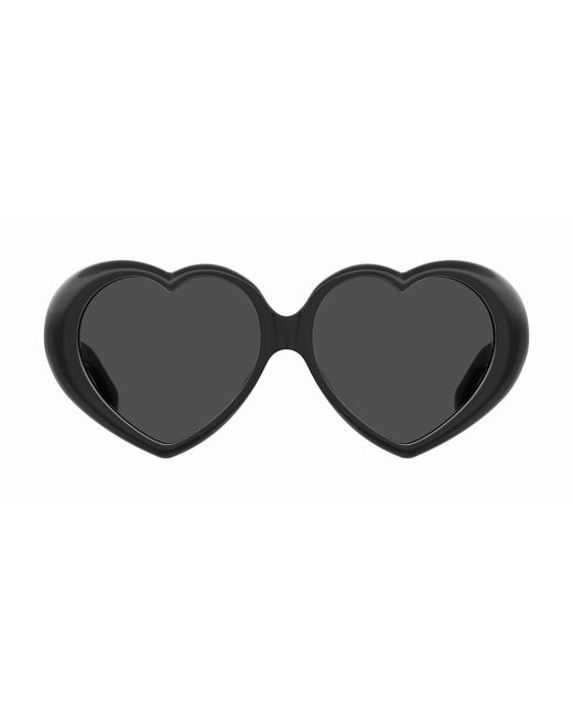 Moschino Black Mos128/S 807/Ir Sunglasses Plastic Geometric Normal