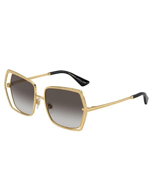 Dolce & Gabbana Black Dg2306 02/8G Sunglasses Metal Butterfly Normal Shaded