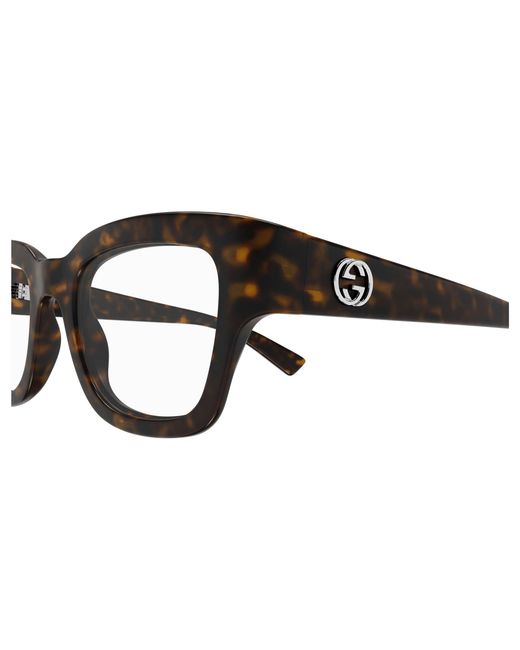 Gucci Black Gg1788O 002 Optical Frames Injected Transparent Squared for men