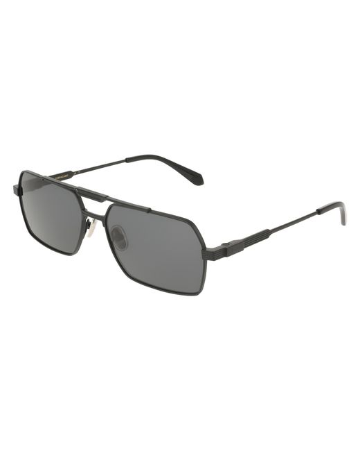 Ferragamo Black Sf332S 002 Sunglasses Titanium Squared Normal for men