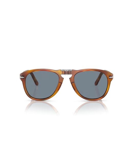 Persol Black Po0714Sm 96/56 Sunglasses Acetate Pilot Normal for men