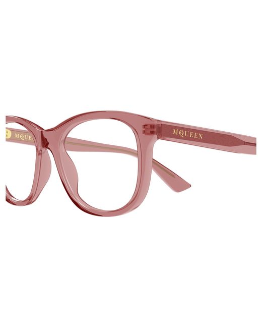 McQueen Black Am0568O 011 Optical Frames Acetate Transparent Cat Eye