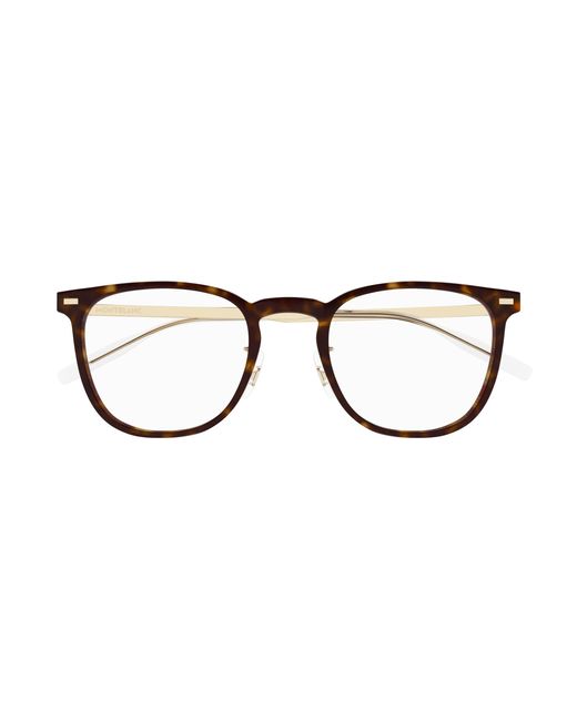 Montblanc Black Mb0393On 003 Optical Frames Injected Transparent Squared for men
