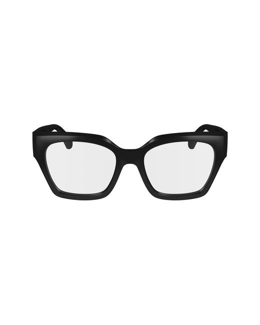 Ferragamo Black Sf2983 001 Optical Frames Acetate Squared Normal Normal