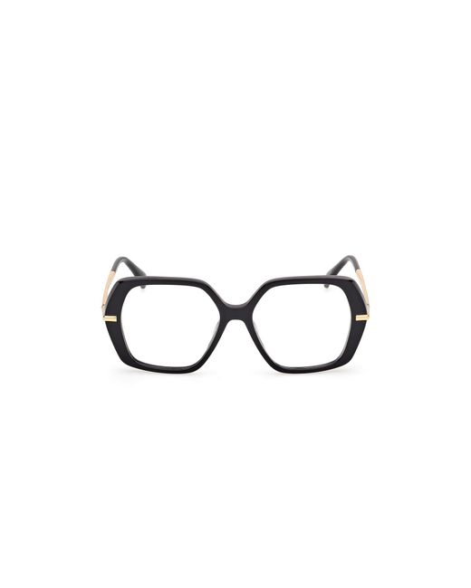 Max Mara Black Mm5175 001 Optical Frames Acetate Geometric Normal