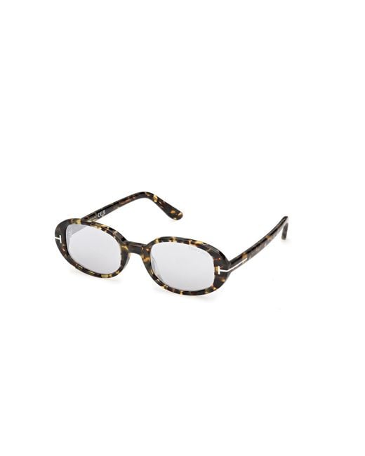 Tom Ford Black Ft1364 Iggy 55C Sunglasses Acetate Smoke Round Normal