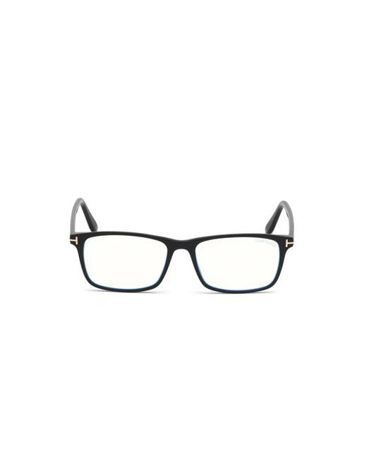 Tom Ford Black Ft5584-B 001 Optical Frames Acetate Geometric Normal for men