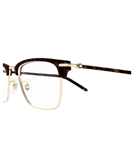 Montblanc Black Mb0409O 003 Optical Frames Metal Transparent Squared for men