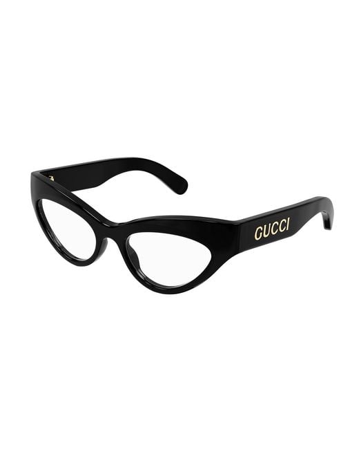 Gucci Black Gg1295O 001 Optical Frames Acetate Cat Eye