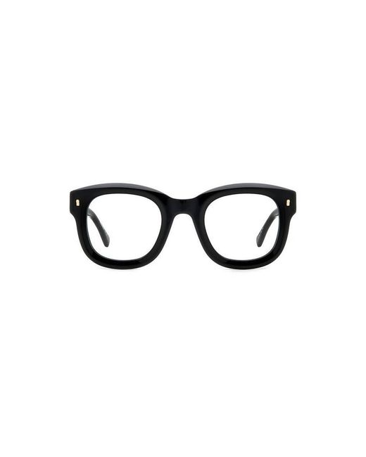 DSquared² Black D2 0091 2M2 Optical Frames Plastic Squared for men
