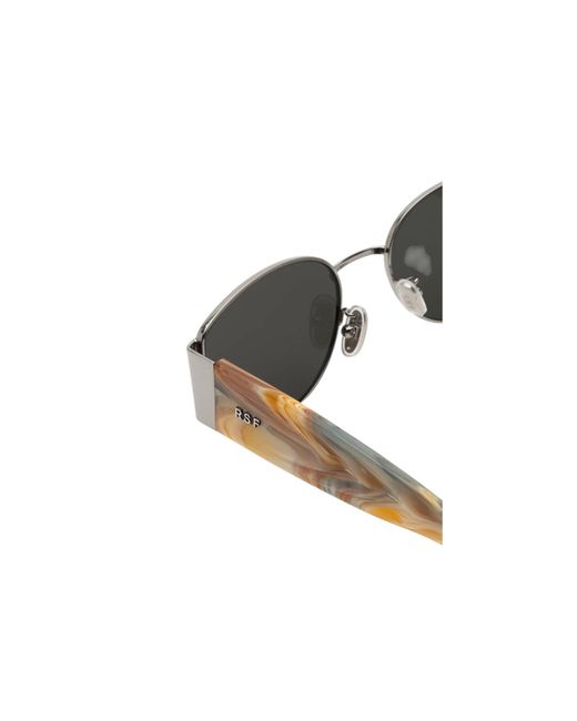 Retrosuperfuture Black Bqi X Boogie Sunglasses Metal Round Normal