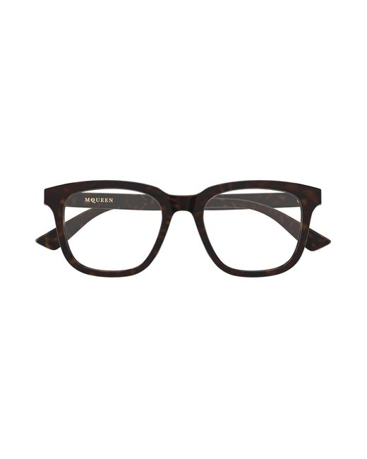 McQueen Black Am0539O 002 Optical Frames Acetate Transparent Squared