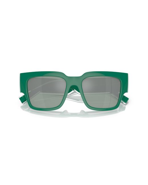 Dolce & Gabbana Green Dg6184 331182 Sunglasses Plastic Squared Mirrored for men