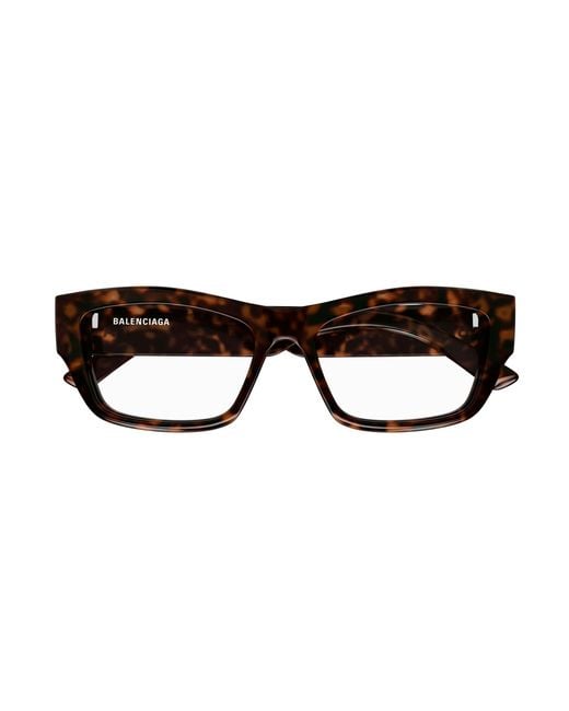 Balenciaga Black Bb0377O 002 Optical Frames Acetate Transparent Squared for men