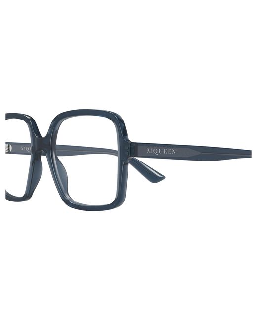 McQueen Black Am0538O 003 Optical Frames Acetate Transparent Squared