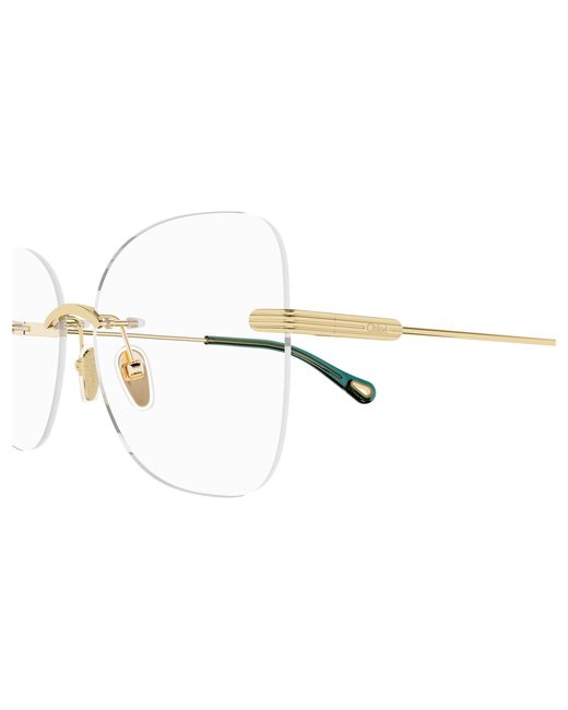 Chloé Black Ch0136O 001 Optical Frames Metal Oversize