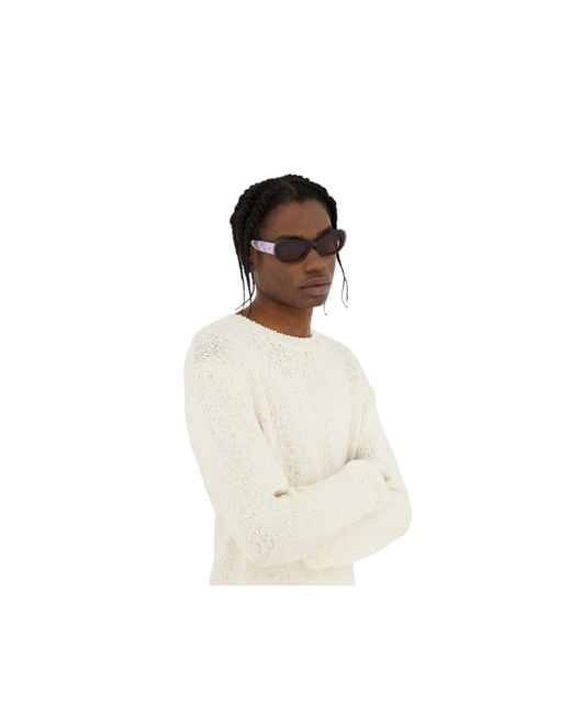 Retrosuperfuture Black Usf Izipho Melanzana Sunglasses Acetate Geometric Normal