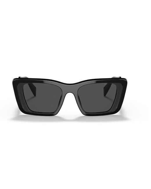 Prada Black Pr 08Ys 1Ab5S0 Sunglasses Acetate Butterfly Normal