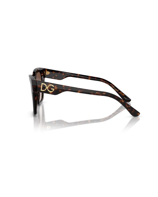 Dolce & Gabbana Black Dg4384 502/13 Sunglasses Acetate Squared Normal Shaded