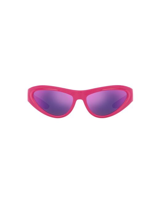 Dolce & Gabbana Pink Dg6190 30984X Sunglasses Injected Cat Eye Mirrored Mirror