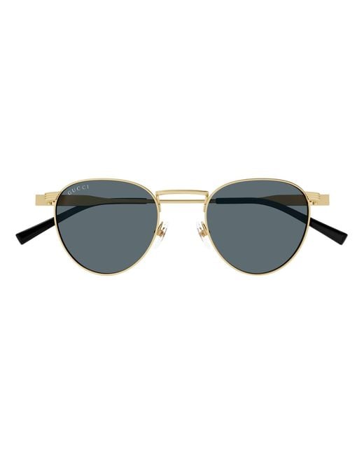 Gucci Black Gg1875S 003 Sunglasses Metal Round for men