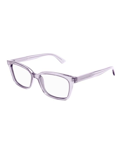 McQueen Black Am0464O 005 Optical Frames Acetate Transparent Squared
