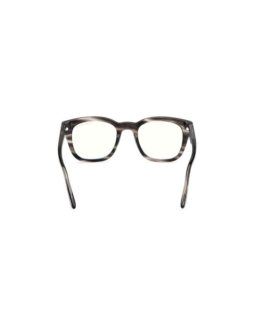 Tom Ford Black Ft5542-B 56A Optical Frames Acetate Round Normal for men