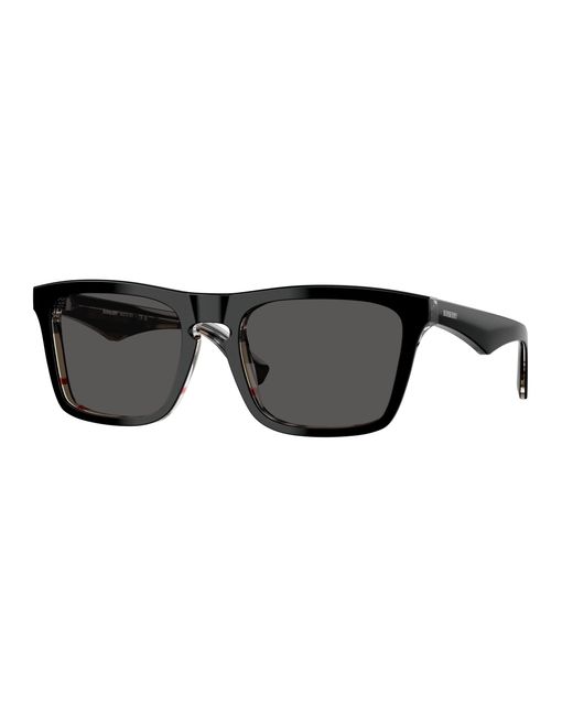 Burberry Black Be4434 412187 Sunglasses Acetate Squared Normal for men
