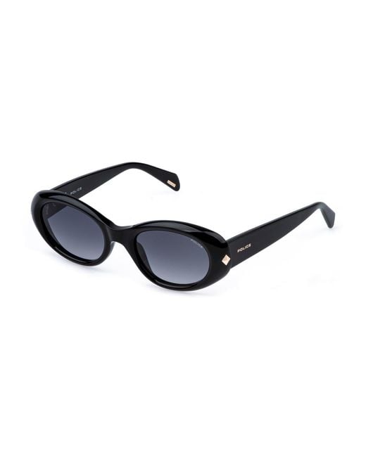 Police Black Splr93 Kaleidos 1 0700 Sunglasses Acetate Smoke Geometric Normal Nuanced