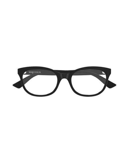 McQueen Black Am0569O 001 Optical Frames Acetate Transparent Cat Eye