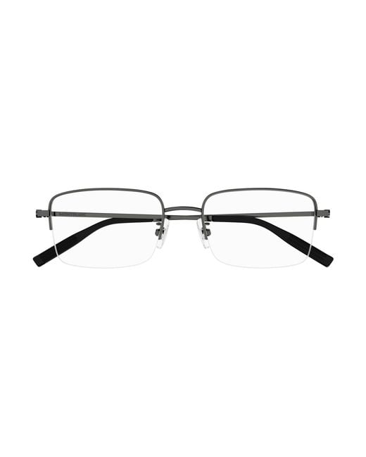 Montblanc Black Mb0313Oa 003 Optical Frames Titanium Transparent Squared for men