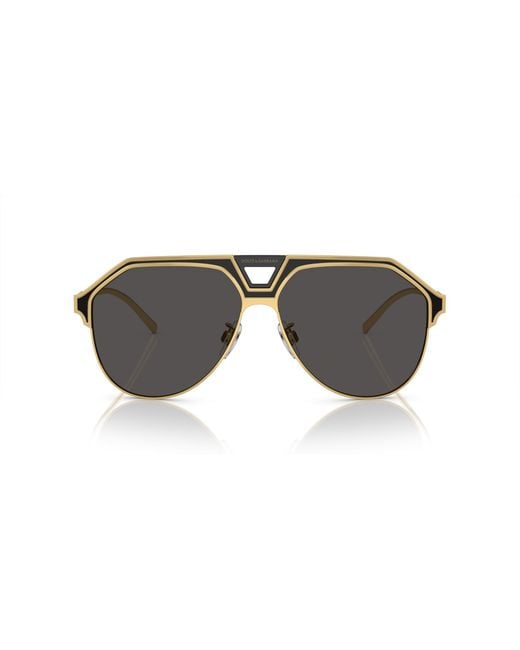Dolce & Gabbana Black Dg2257 133487 Sunglasses Metal Pilot Normal for men