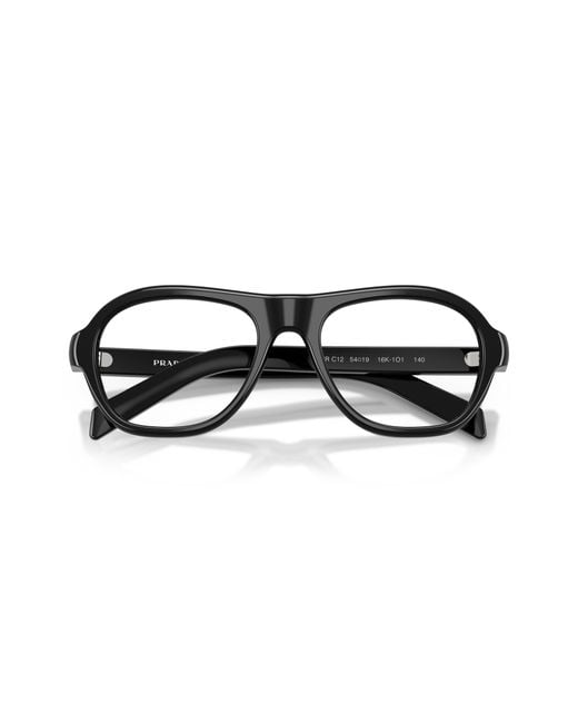 Prada Black Pr C12V 16K1O1 Optical Frames Acetate Pillow Normal