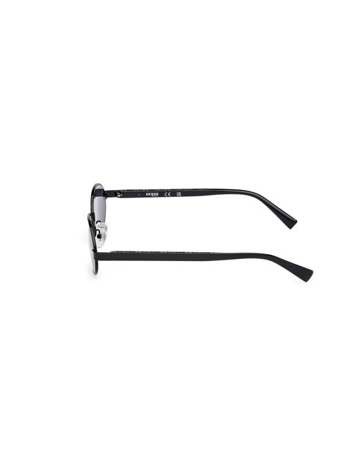 Guess Black Gu00232 01A Sunglasses Metal Smoke Round Normal