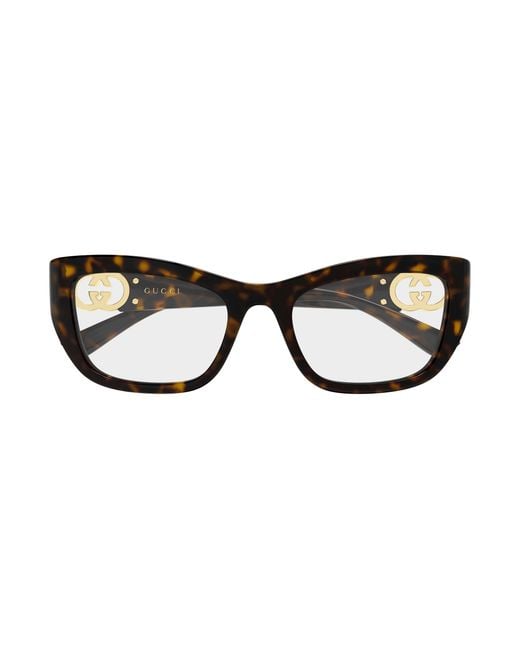 Gucci Black Gg2125O 002 Optical Frames Injected Transparent Cat Eye