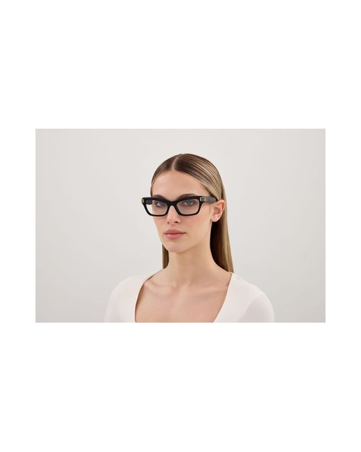 Balenciaga Black Bb0435O 001 Optical Frames Acetate Transparent Cat Eye