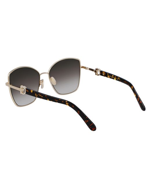 Ferragamo Black Sf312Sr 750 Sunglasses Metal Normal Normal