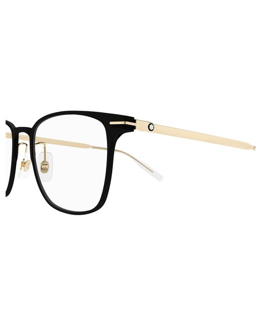 Montblanc Black Mb0397On 004 Optical Frames Metal Transparent Squared for men