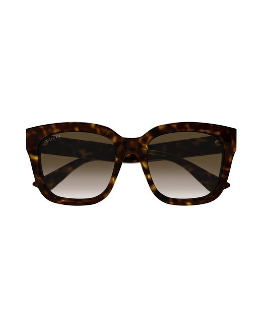 Gucci Black Gg1338S 003 Sunglasses Plastic Squared Shaded