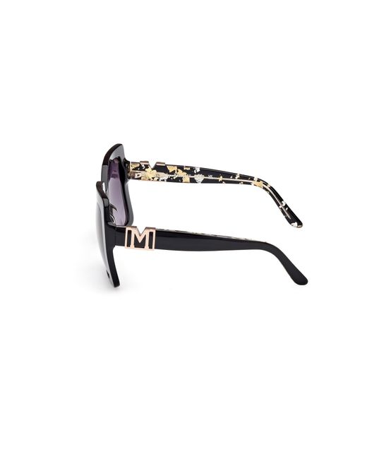 Guess Black Gm00019 01B Sunglasses Acetate Smoke Butterfly Normal
