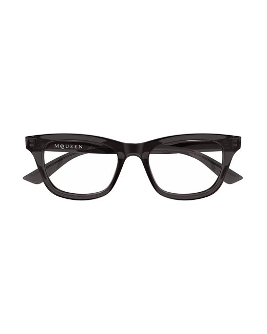 McQueen Black Am0515O 009 Optical Frames Acetate Transparent Cat Eye