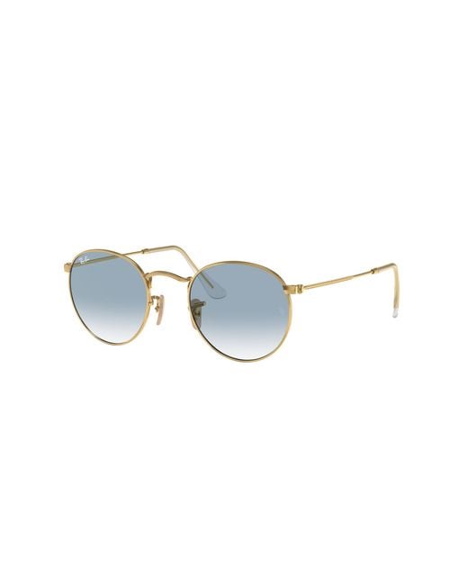 Ray-Ban Black Rb3447n Round Flat Lens Round Sunglasses for men